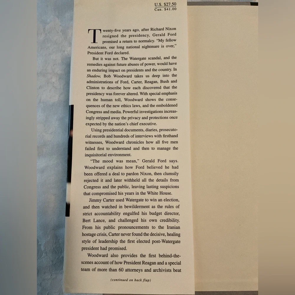 Book Set SHADOW‎ by Bob Woodward and WITH ALL DO RESPECT by Nikki R Haley Hardc